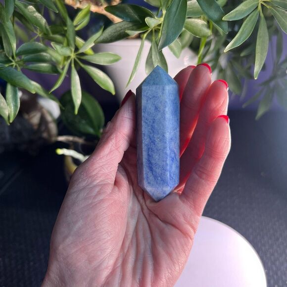 Blue Aventurine Double Terminated Meditation Wand (7) - Picture 2 of 9